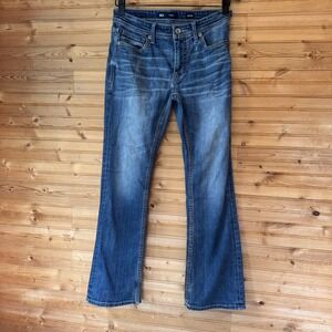 BKE Fulton Jeans Bootcut 30x32 Medium Wash Faded Y2K Thick Stitch Grunge